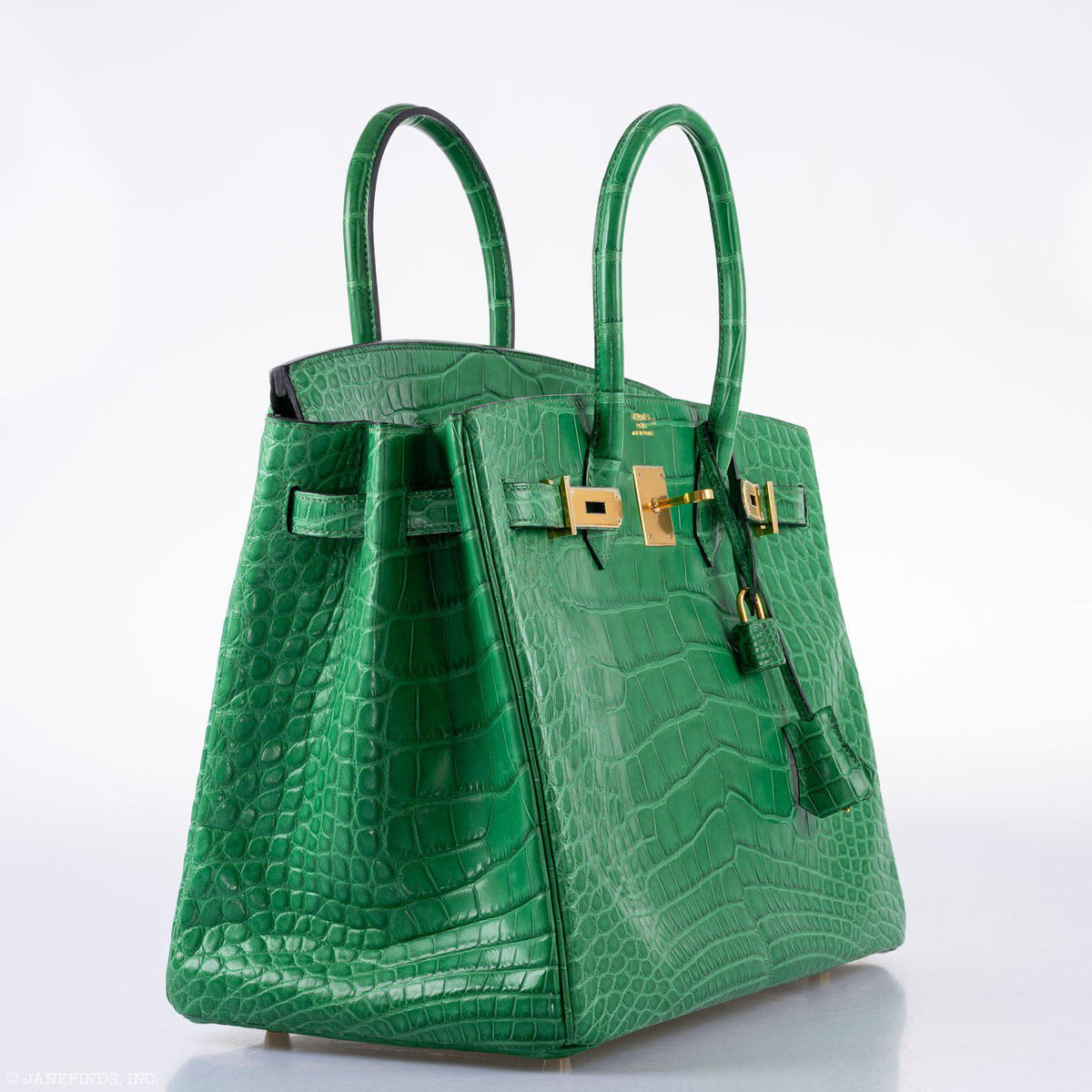 Hermes Birkin 35 Cactus Matte Alligator Gold Hardware Hermes