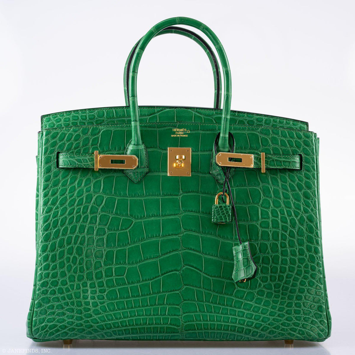 Hermes Birkin 35 Cactus Matte Alligator Gold Hardware Hermes