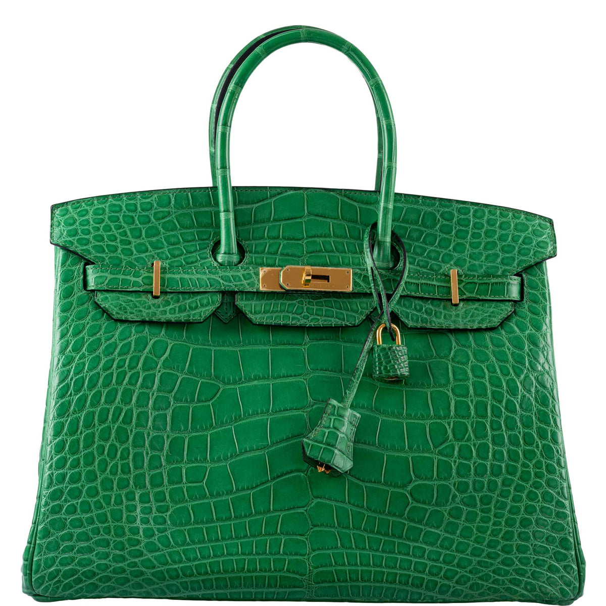 Hermes Birkin 35 Cactus Matte Alligator Gold Hardware Hermes
