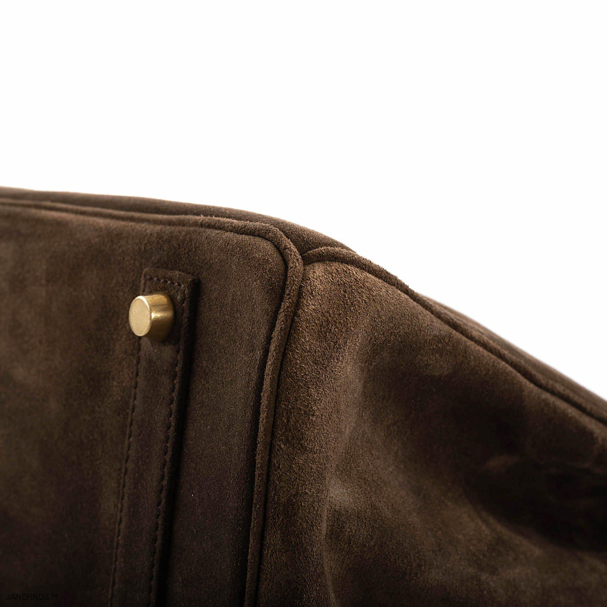 Hermes Birkin 35 Chocolate Veau Doblis Suede with Gold Hardware Hermes