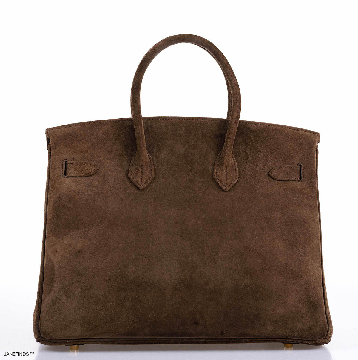 Hermes Birkin 35 Chocolate Veau Doblis Suede with Gold Hardware Hermes