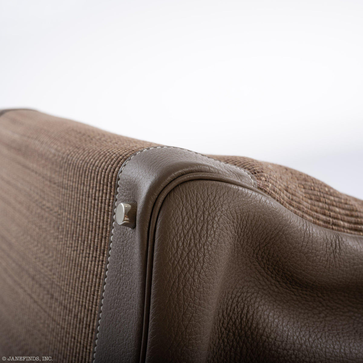 Hermes Birkin 35 Crinoline & Etoupe Clemence with Palladium Hardware Hermes