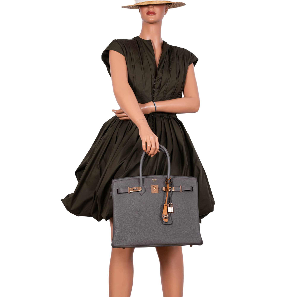 Hermes Birkin 35 Etain Togo with Rose Gold Hardware Hermes
