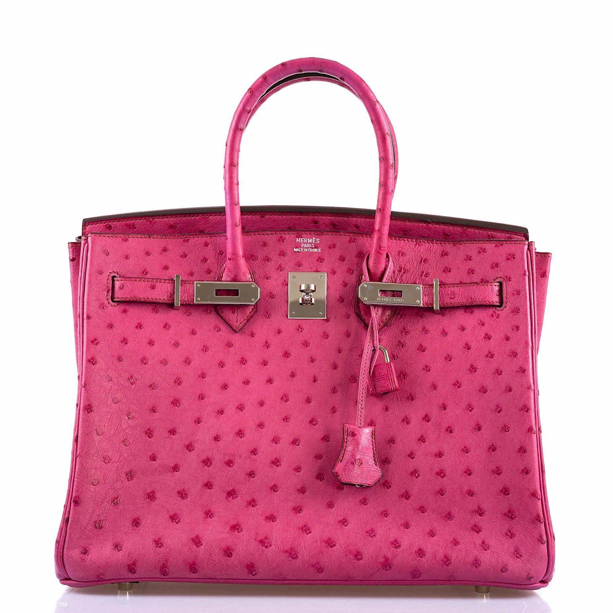 Hermes Birkin 35 Fuchsia Ostrich with Palladium Hardware Hermes
