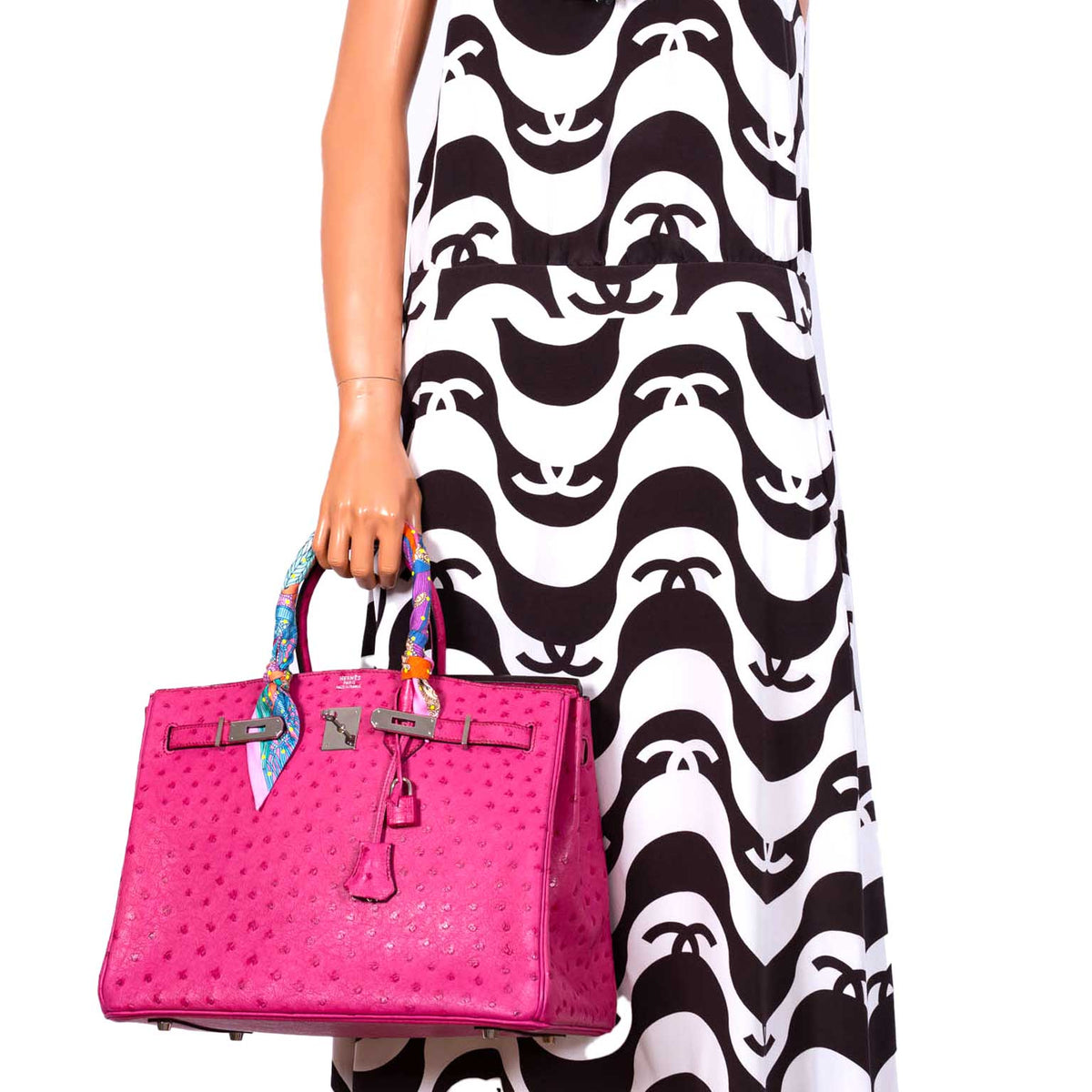 Hermes Birkin 35 Fuchsia Ostrich with Palladium Hardware Hermes