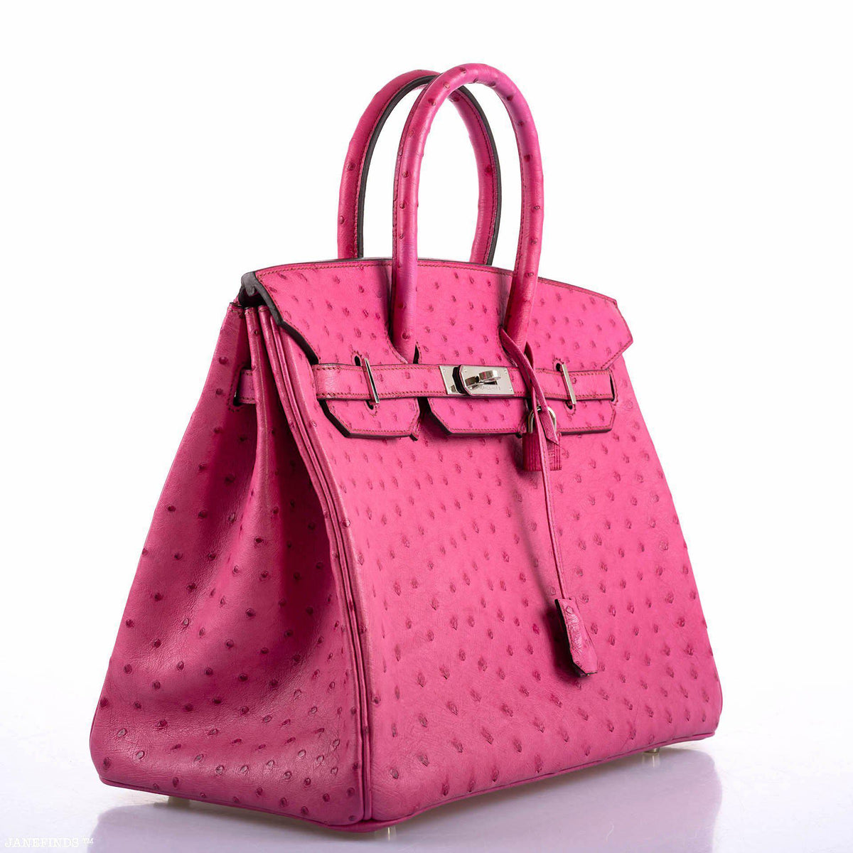 Hermes Birkin 35 Fuchsia Ostrich with Palladium Hardware Hermes