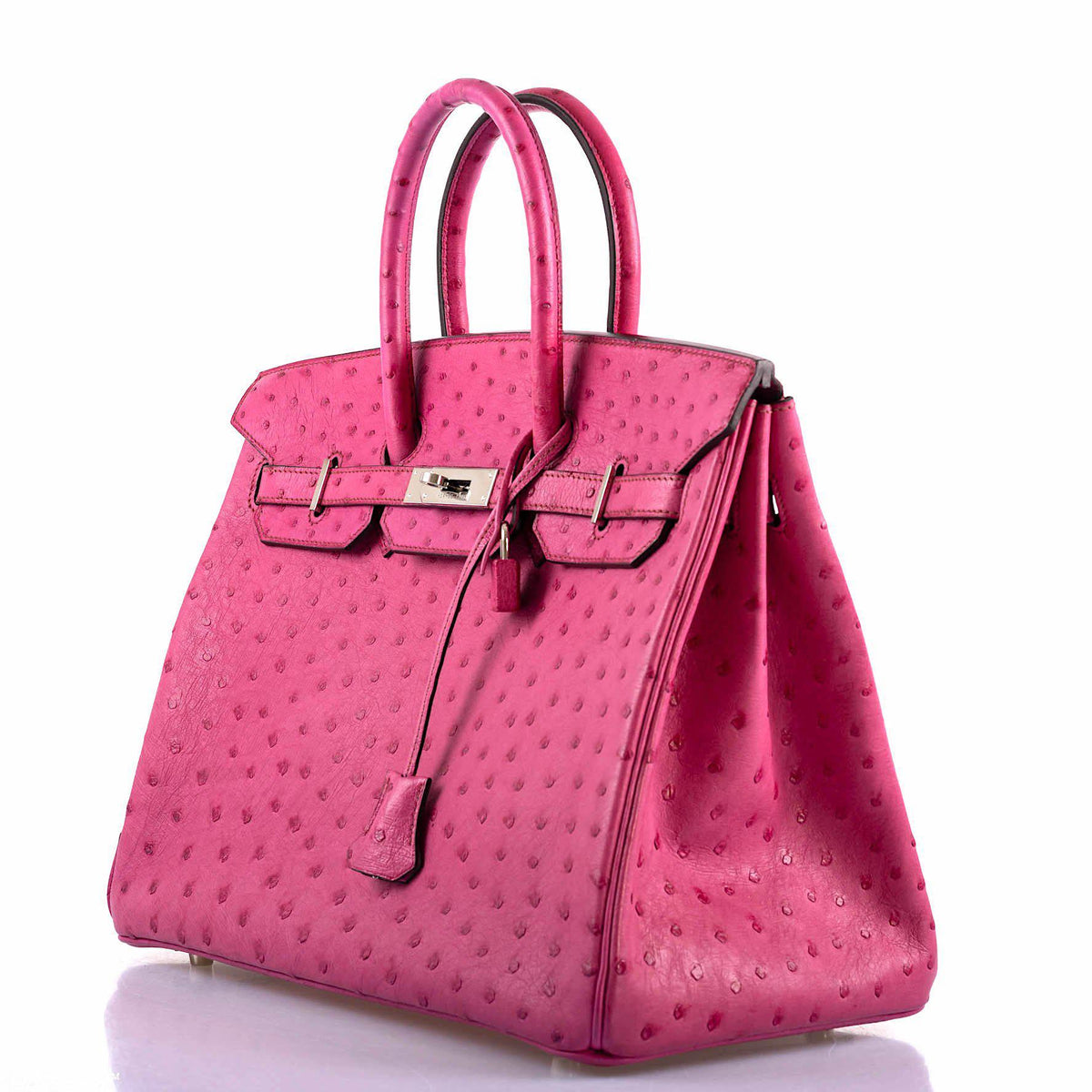 Hermes Birkin 35 Fuchsia Ostrich with Palladium Hardware Hermes