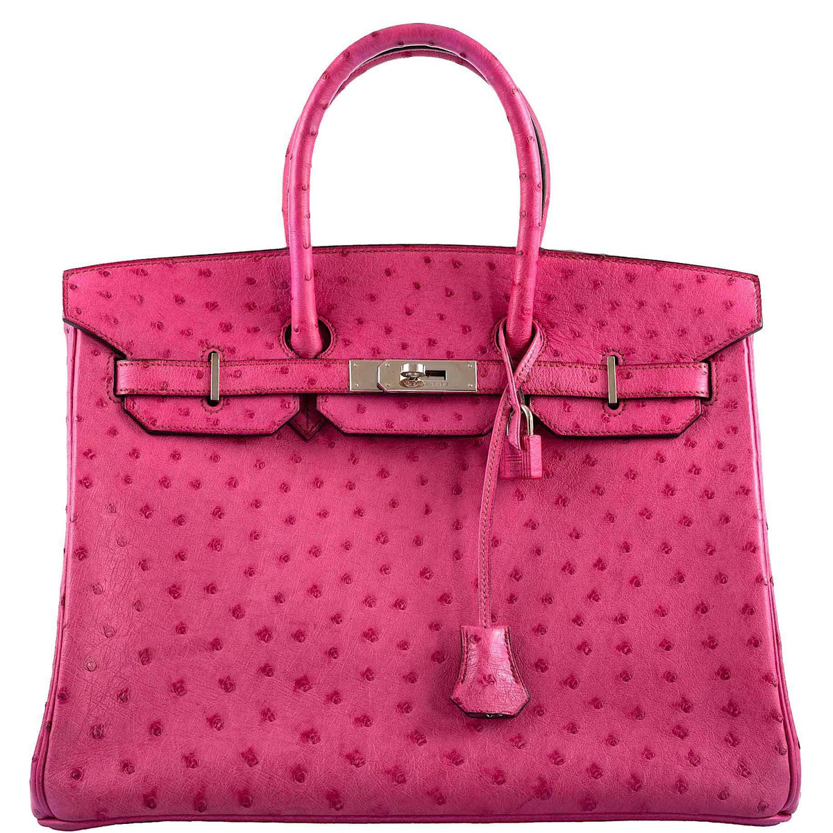 Hermes Birkin 35 Fuchsia Ostrich with Palladium Hardware Hermes