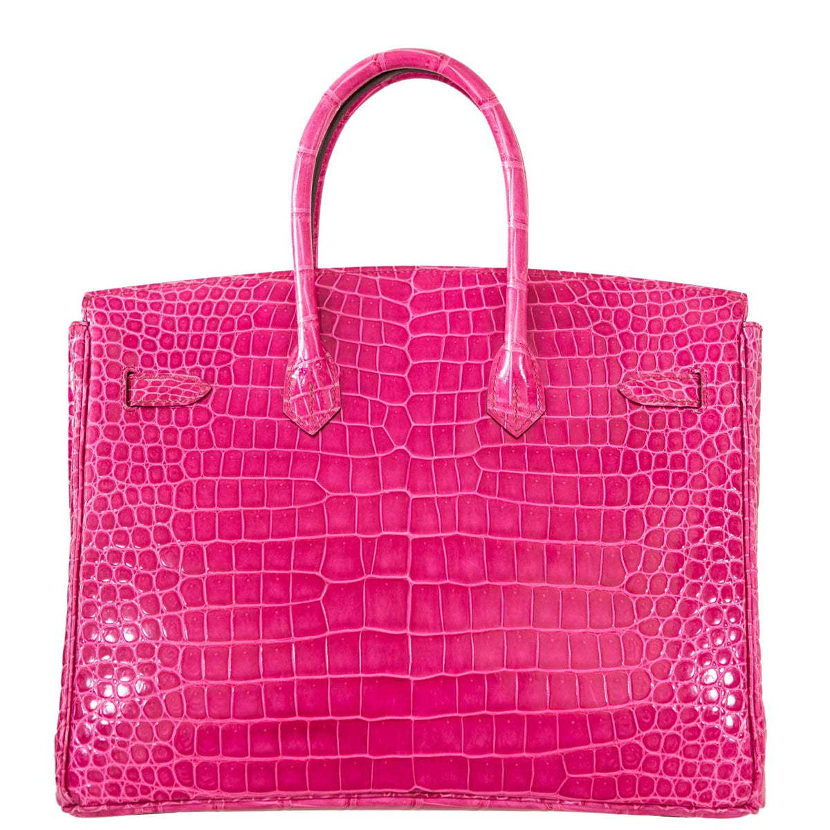 Hermes Birkin 35 Fuchsia Porosus Crocodile with Palladium Hardware Hermes