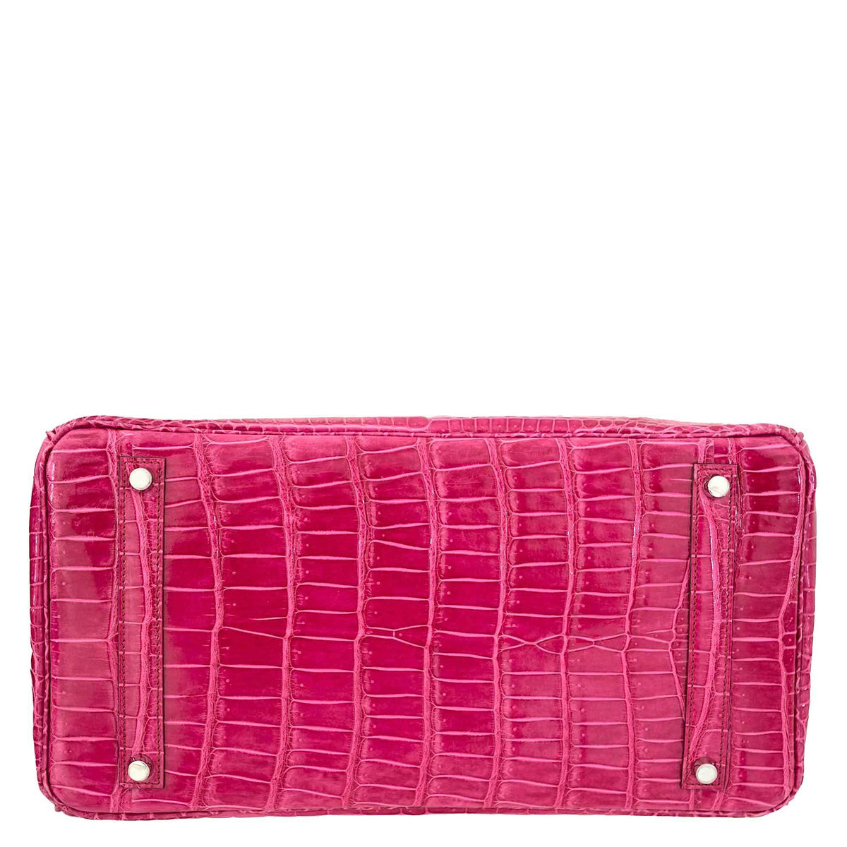 Hermes Birkin 35 Fuchsia Porosus Crocodile with Palladium Hardware Hermes