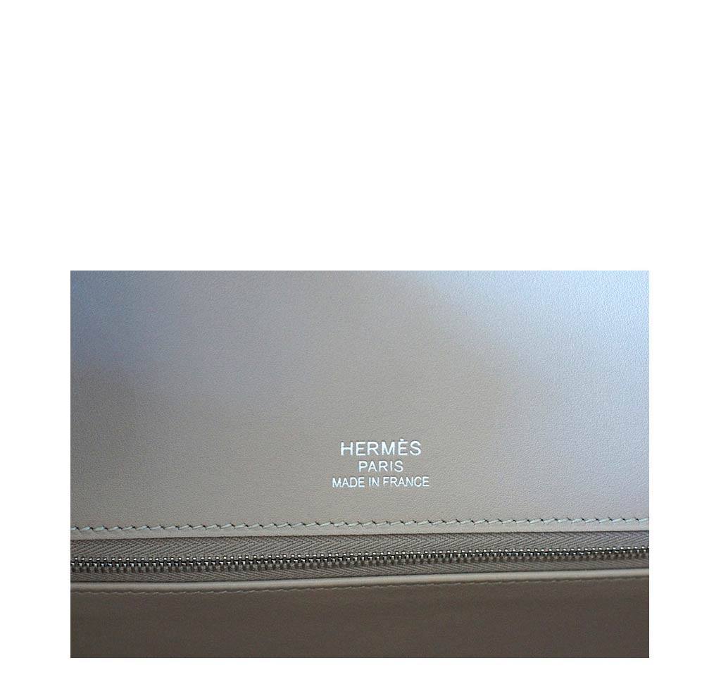 Hermes Birkin 35 Ghillies Limited Edition Argile & Etoupe Swift Leather Palladium Hardware BagAg