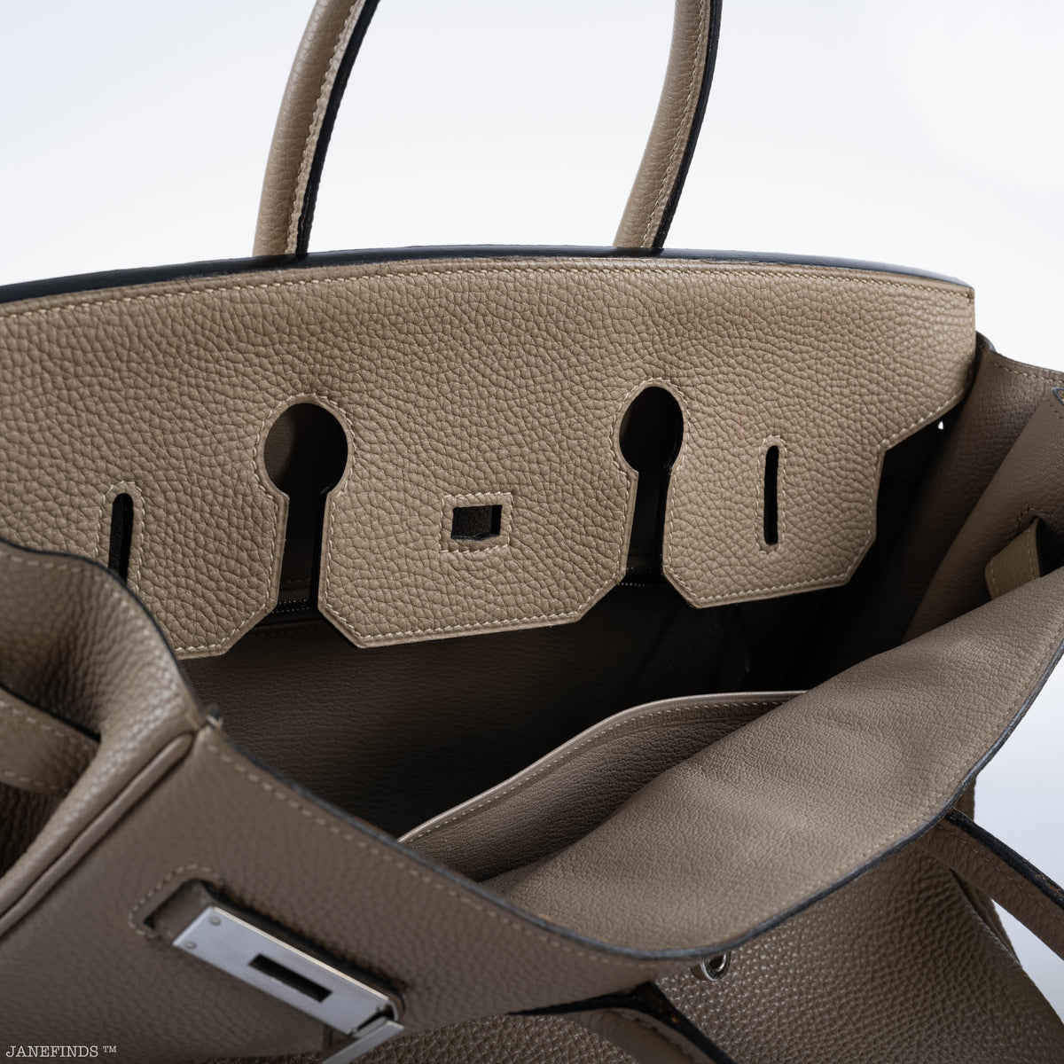 Hermes Birkin 35 Gris Tourterelle Togo with Palladium Hardware Hermes