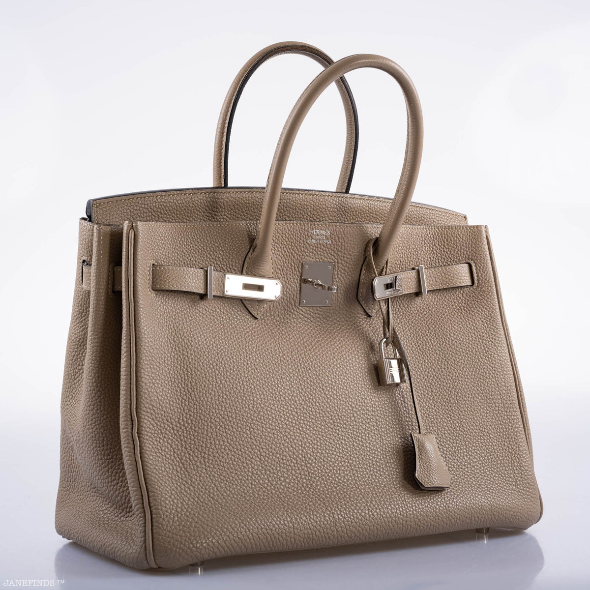 Hermes Birkin 35 Gris Tourterelle Togo with Palladium Hardware Hermes