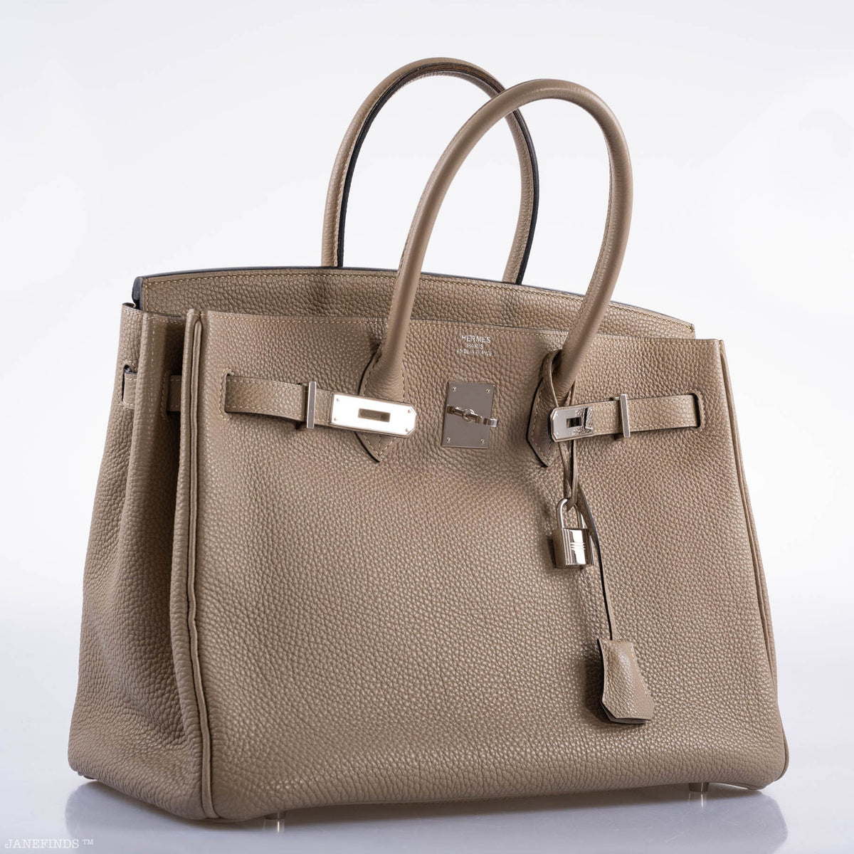 Hermes Birkin 35 Gris Tourterelle Togo with Palladium Hardware Hermes