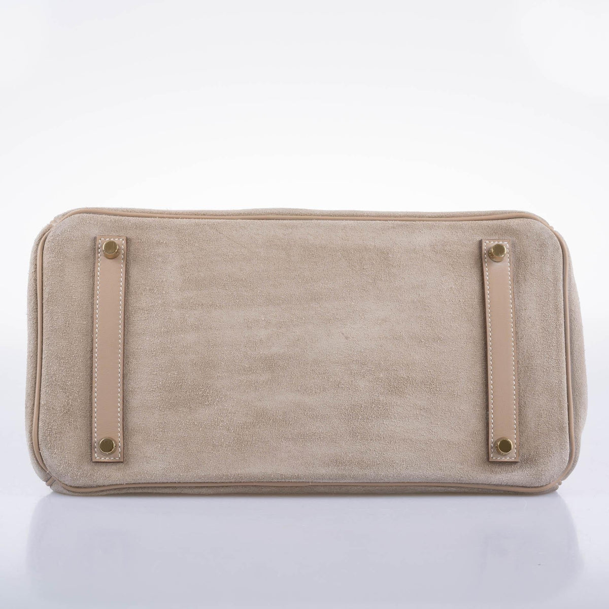 Hermes Birkin 35 Grizzly Argile Veau Doblis Suede & Swift Permabrass Hardware Hermes