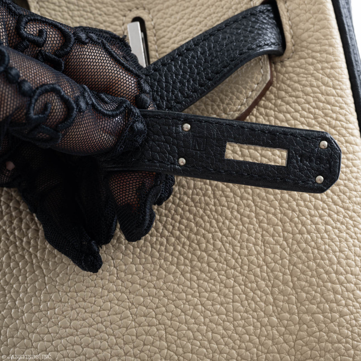 Hermes Birkin 35 HSS Black & Parchemin Togo Leather Palladium Hardware Hermes