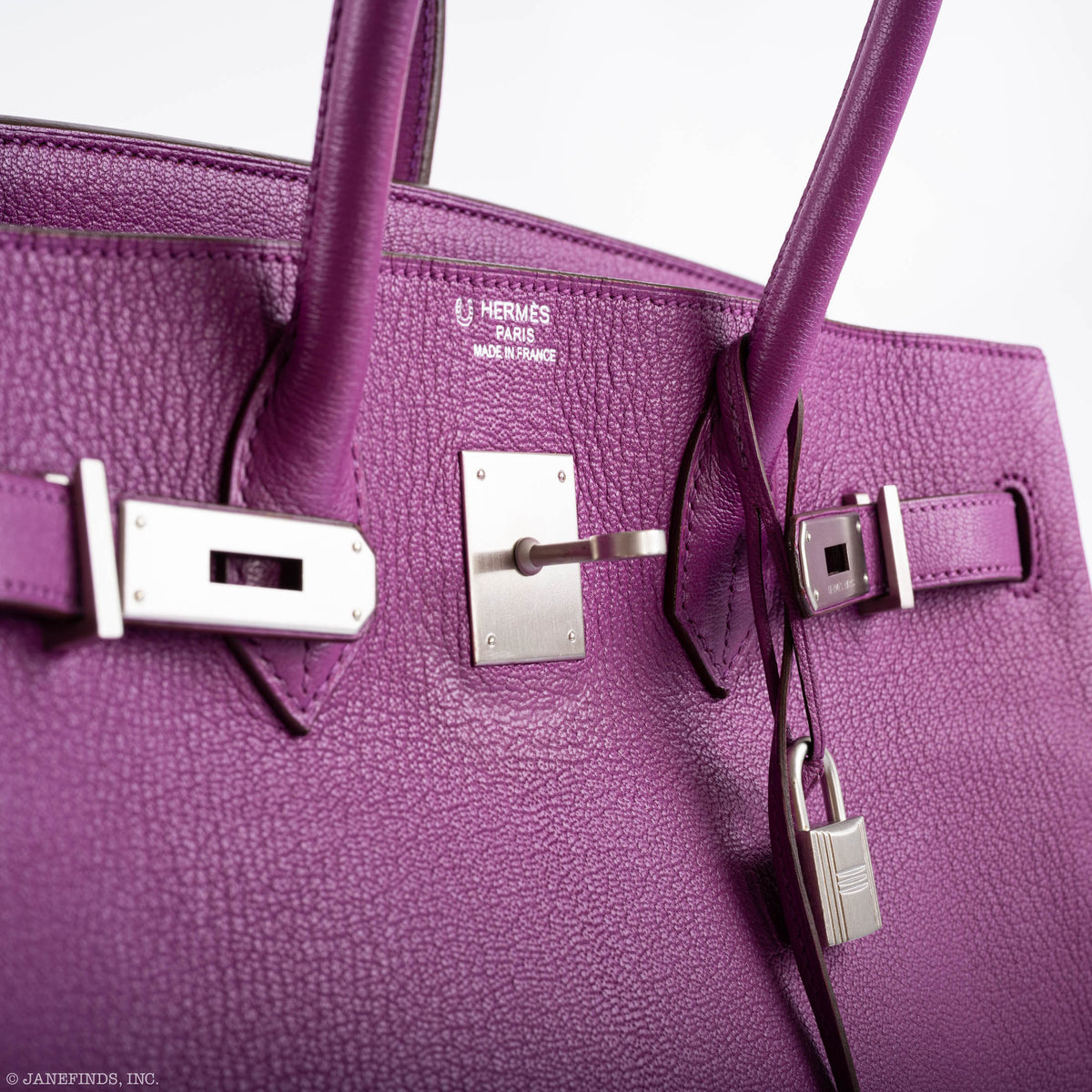 Hermes Birkin 35 HSS Cyclamen & Iris Chèvre Goatskin Brushed Palladium Hardware Hermes