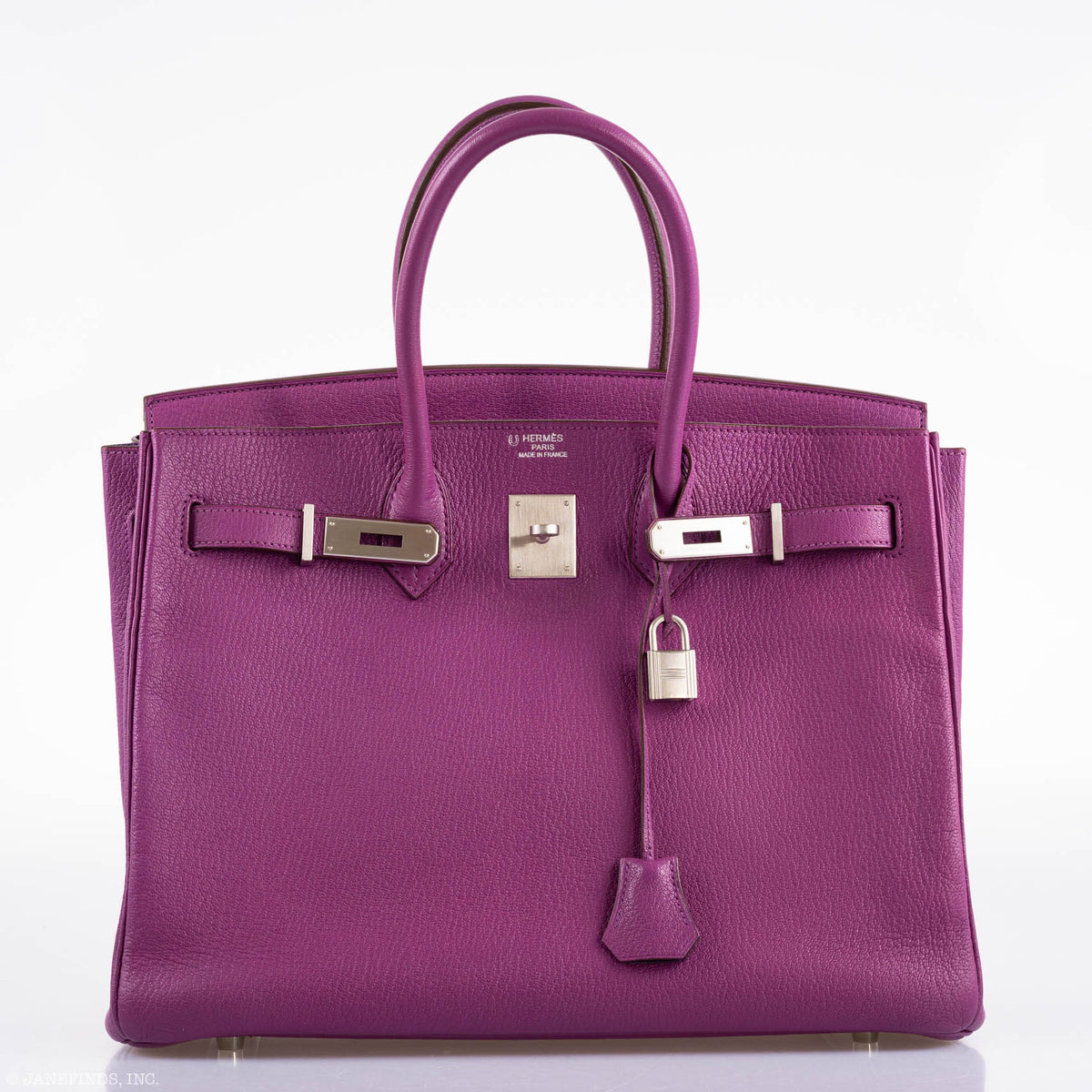 Hermes Birkin 35 HSS Cyclamen & Iris Chèvre Goatskin Brushed Palladium Hardware Hermes