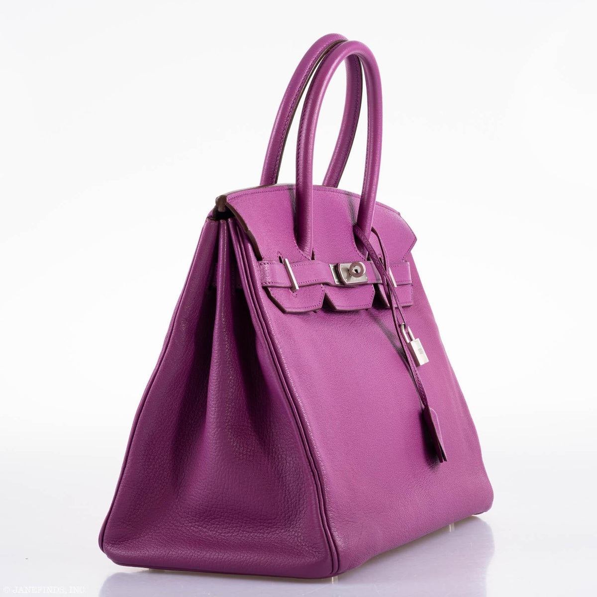 Hermes Birkin 35 HSS Cyclamen & Iris Chèvre Goatskin Brushed Palladium Hardware Hermes