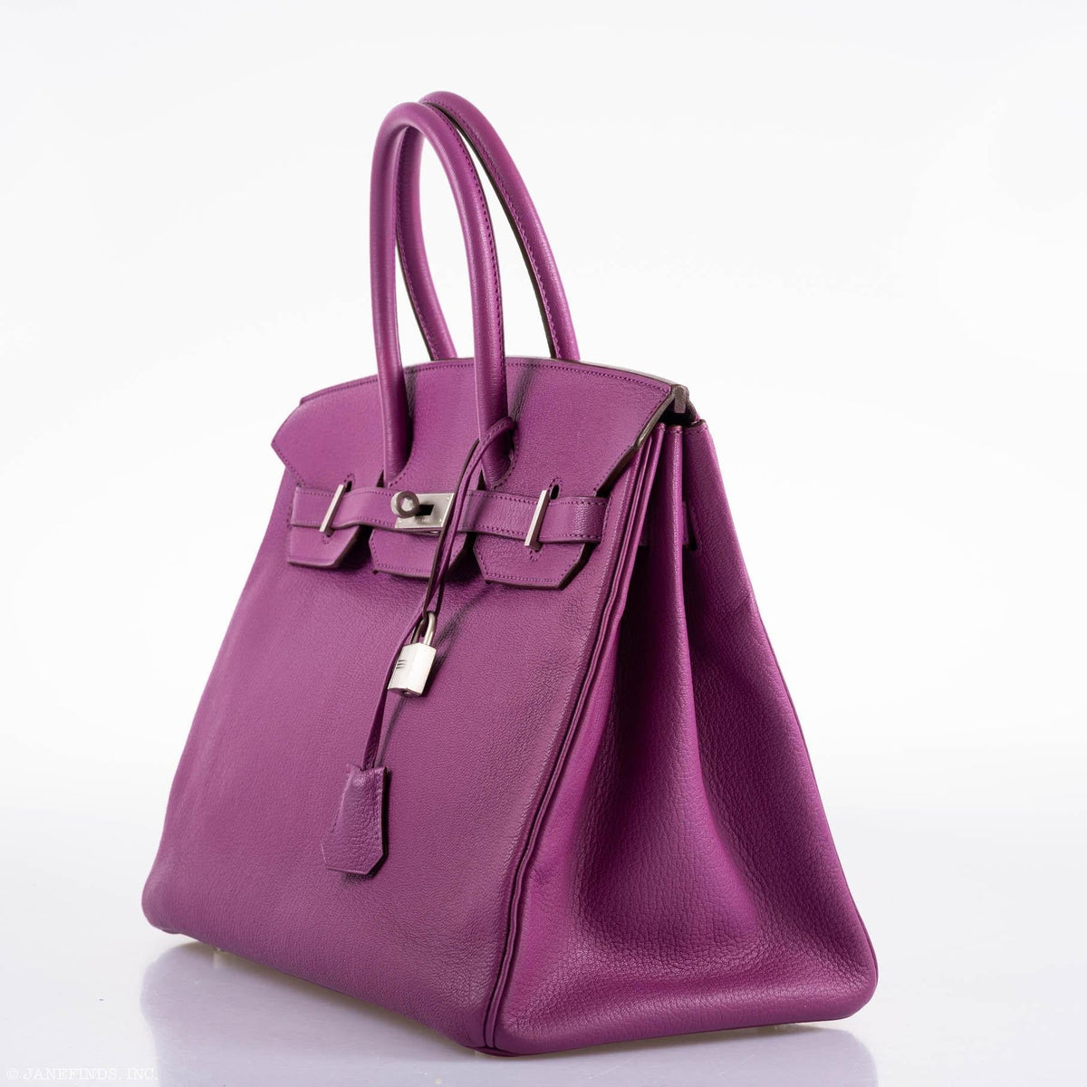 Hermes Birkin 35 HSS Cyclamen & Iris Chèvre Goatskin Brushed Palladium Hardware Hermes