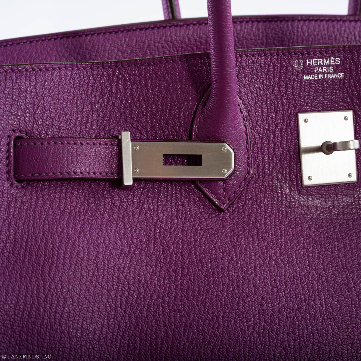Hermes Birkin 35 HSS Cyclamen & Iris Chèvre Goatskin Brushed Palladium Hardware Hermes