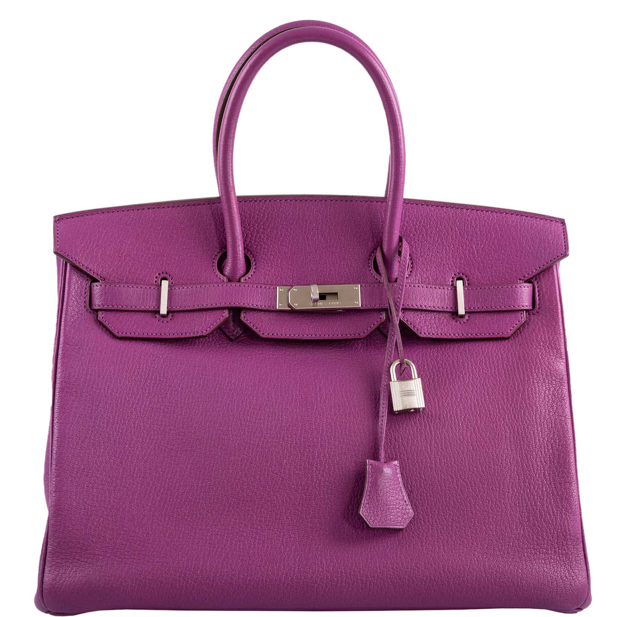 Hermes Birkin 35 HSS Cyclamen & Iris Chèvre Goatskin Brushed Palladium Hardware Hermes