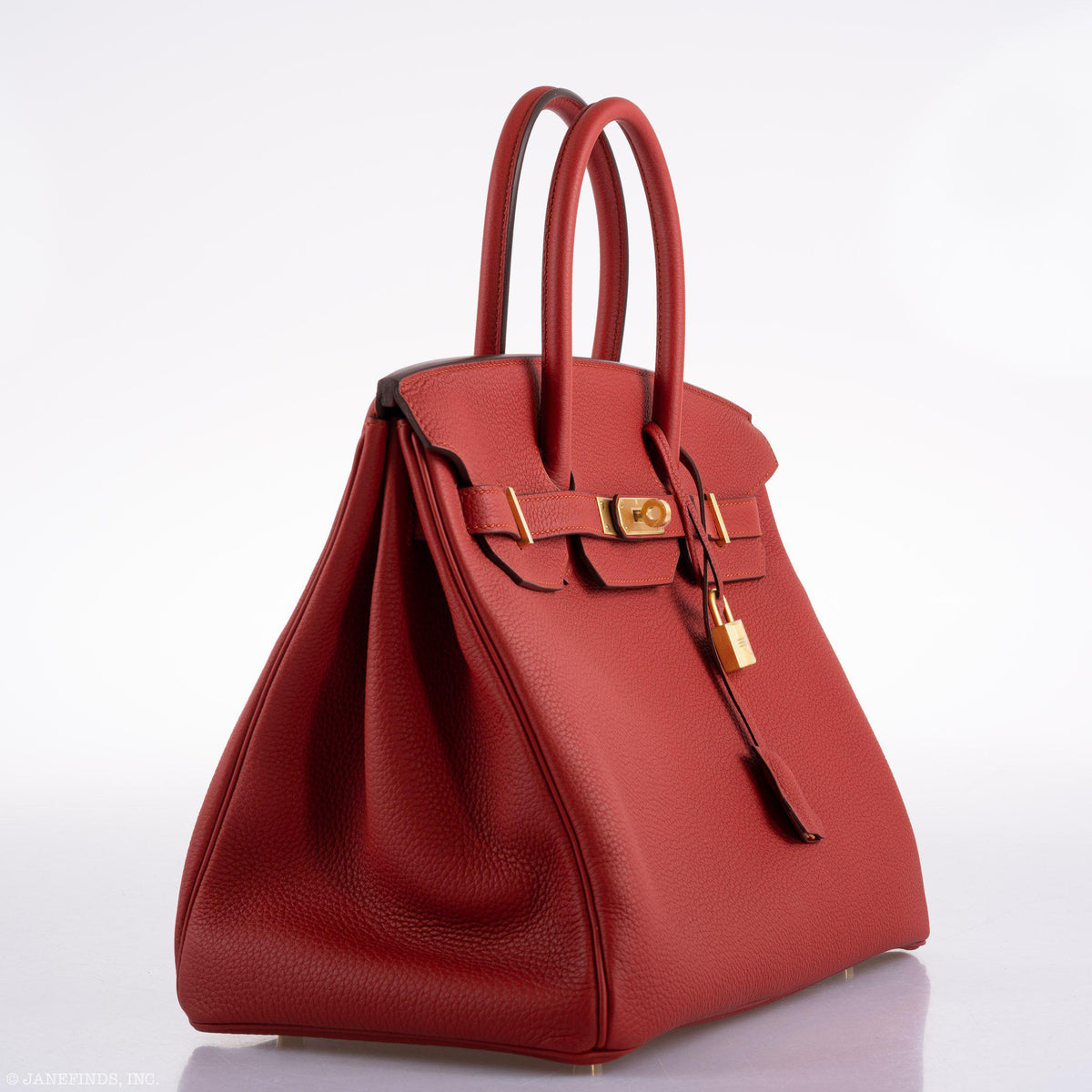 Hermes Birkin 35 HSS Rouge Vif Togo Brushed Gold Hardware Hermes