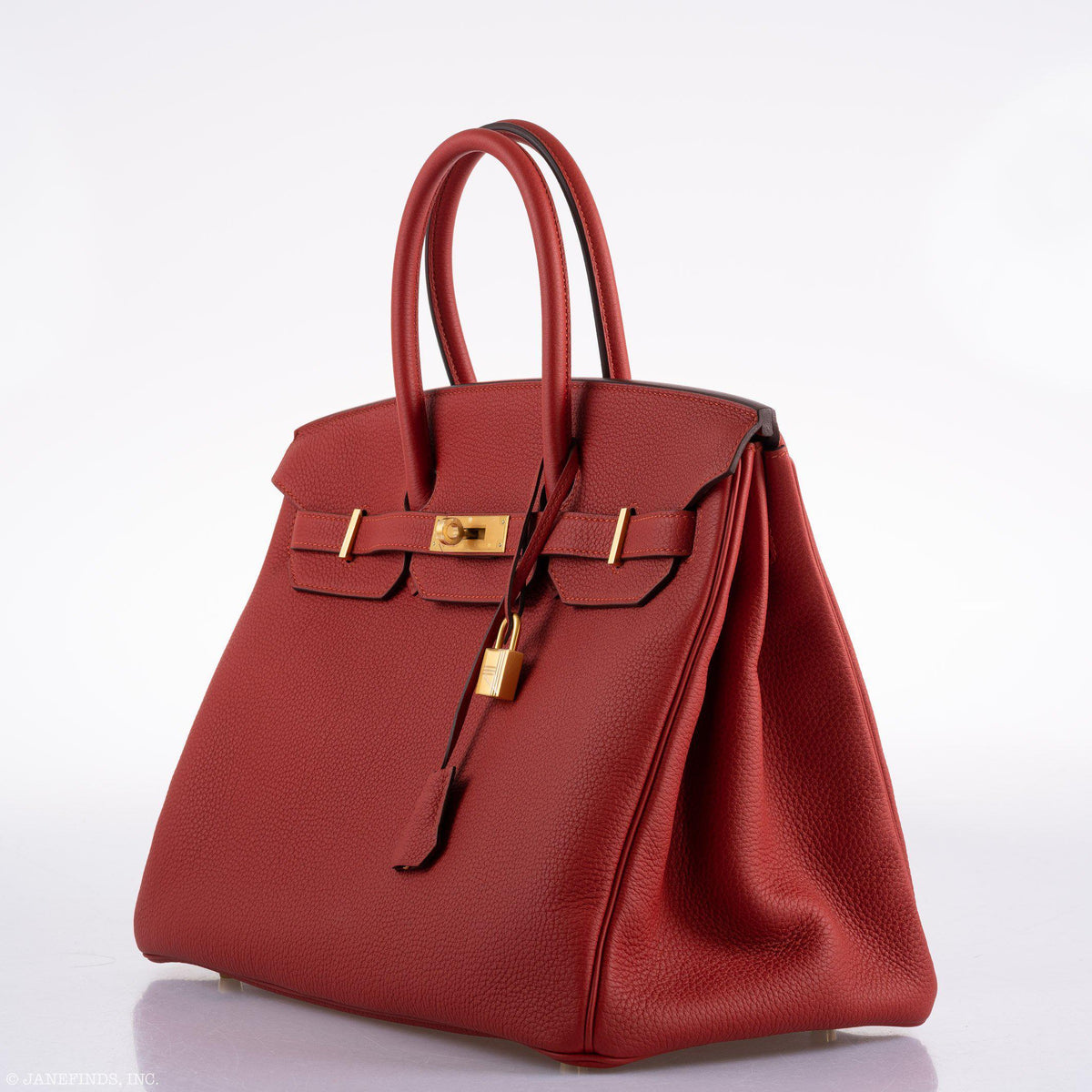Hermes Birkin 35 HSS Rouge Vif Togo Brushed Gold Hardware Hermes