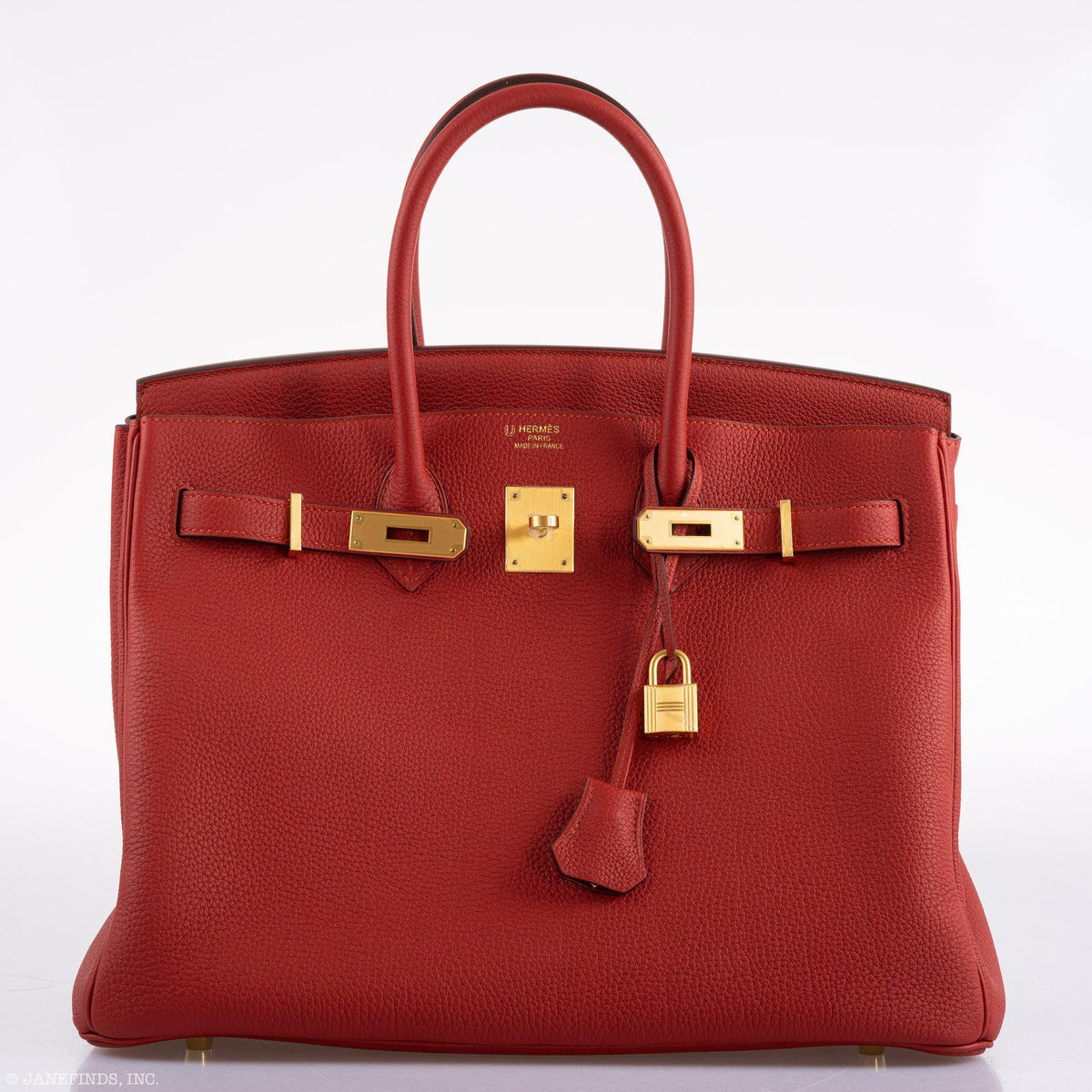 Hermes Birkin 35 HSS Rouge Vif Togo Brushed Gold Hardware Hermes