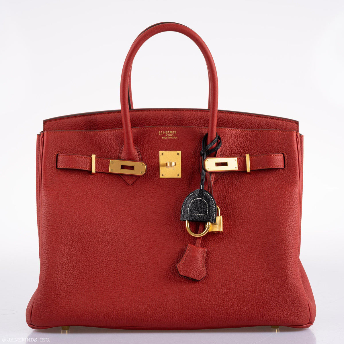 Hermes Birkin 35 HSS Rouge Vif Togo Brushed Gold Hardware Hermes