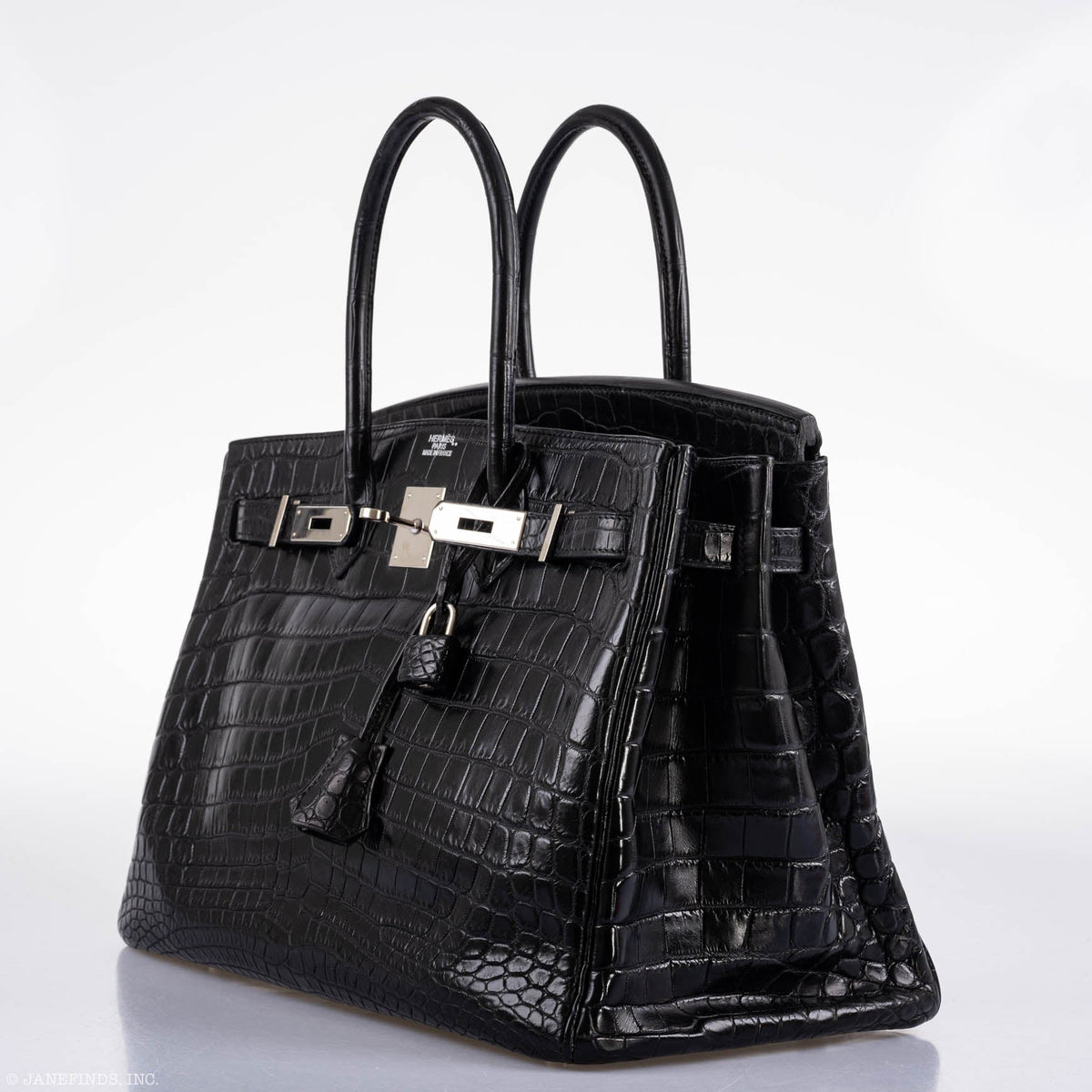 Hermes Birkin 35 Matte Black Nilo Crocodile with Palladium Hardware Hermes