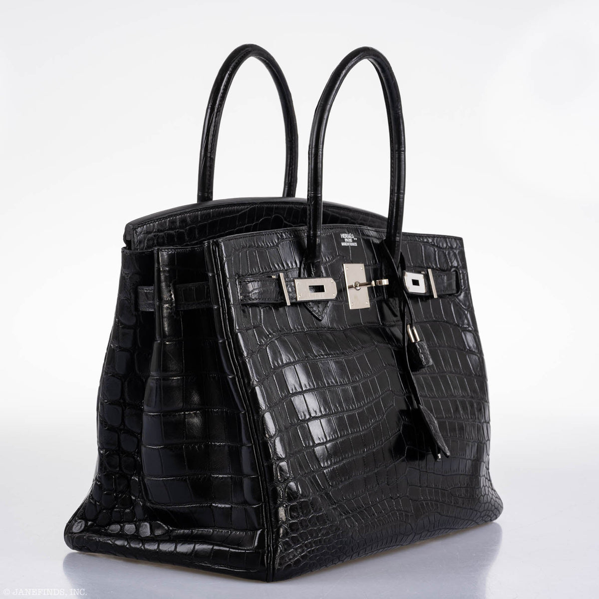 Hermes Birkin 35 Matte Black Nilo Crocodile with Palladium Hardware Hermes
