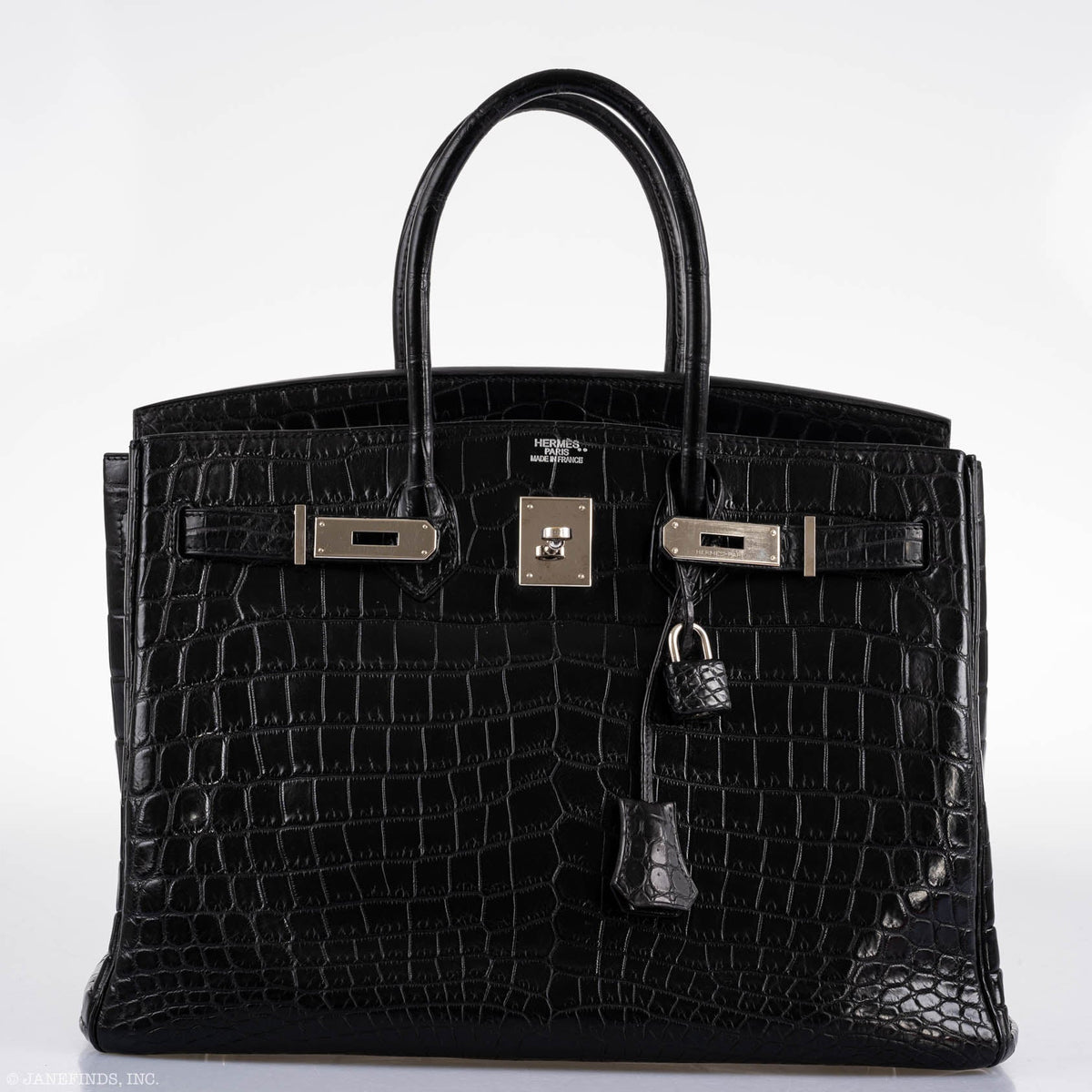 Hermes Birkin 35 Matte Black Nilo Crocodile with Palladium Hardware Hermes