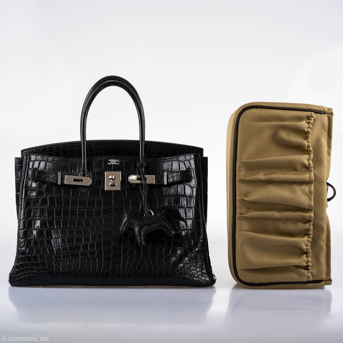 Hermes Birkin 35 Matte Black Nilo Crocodile with Palladium Hardware Hermes