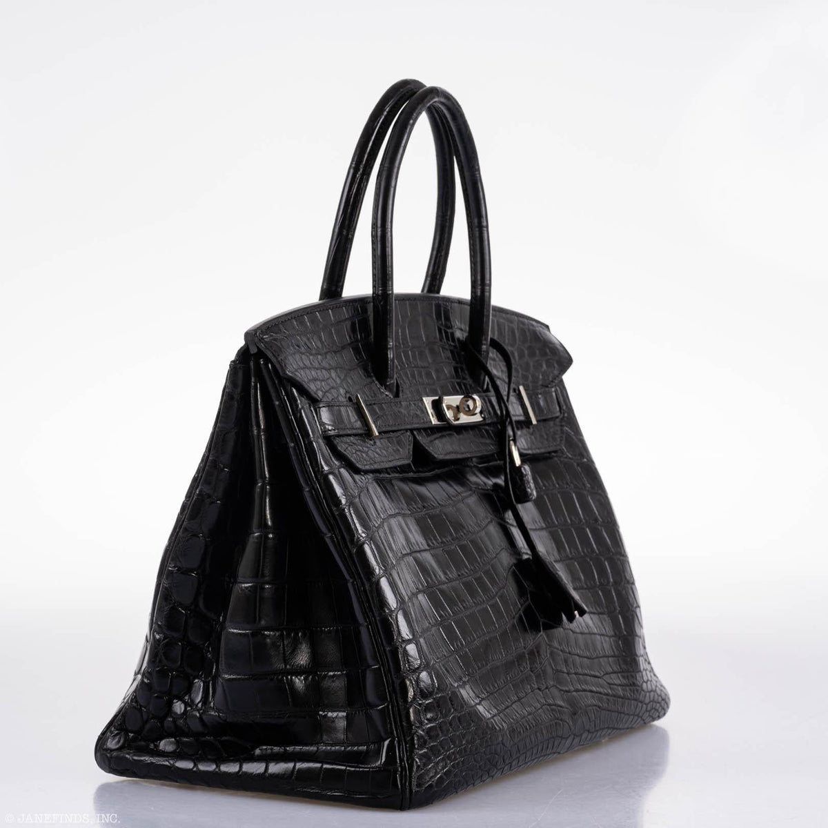 Hermes Birkin 35 Matte Black Nilo Crocodile with Palladium Hardware Hermes