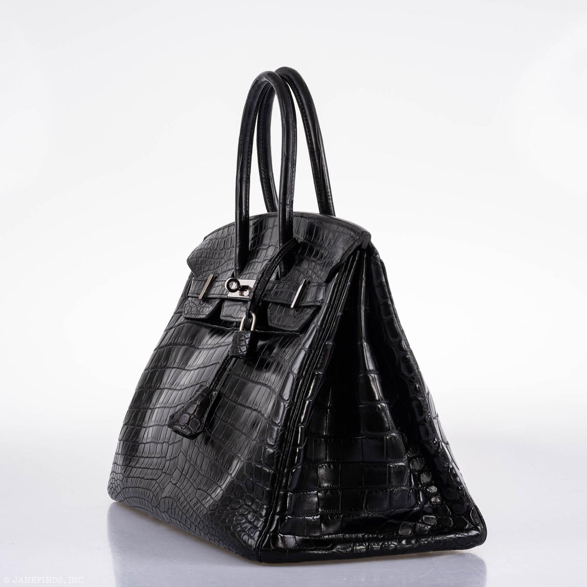 Hermes Birkin 35 Matte Black Nilo Crocodile with Palladium Hardware Hermes