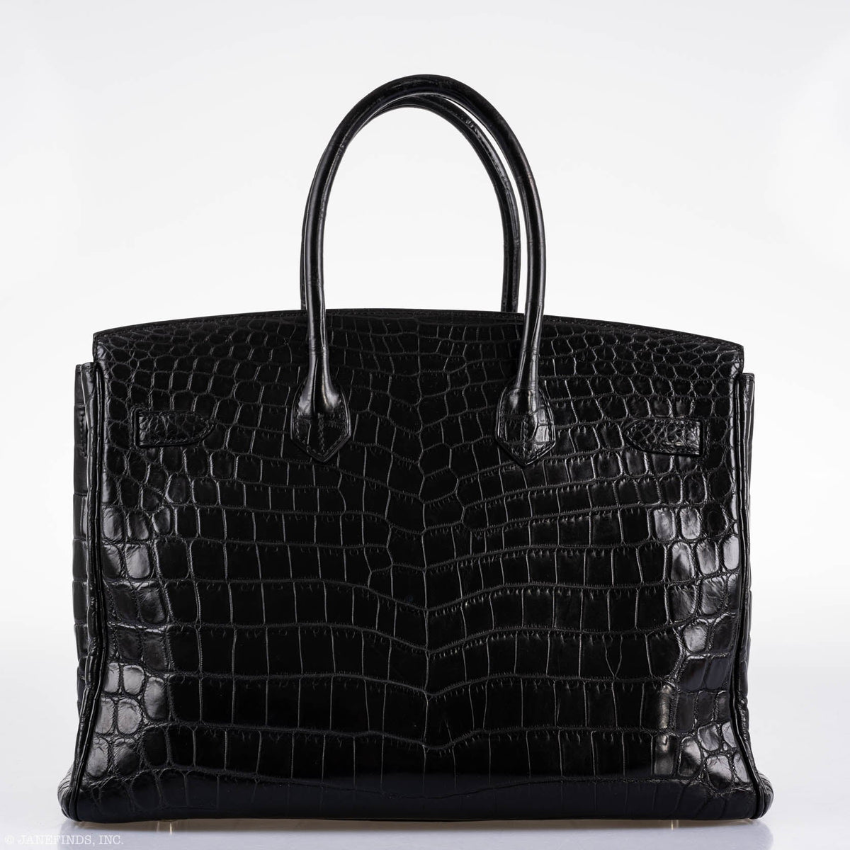 Hermes Birkin 35 Matte Black Nilo Crocodile with Palladium Hardware Hermes