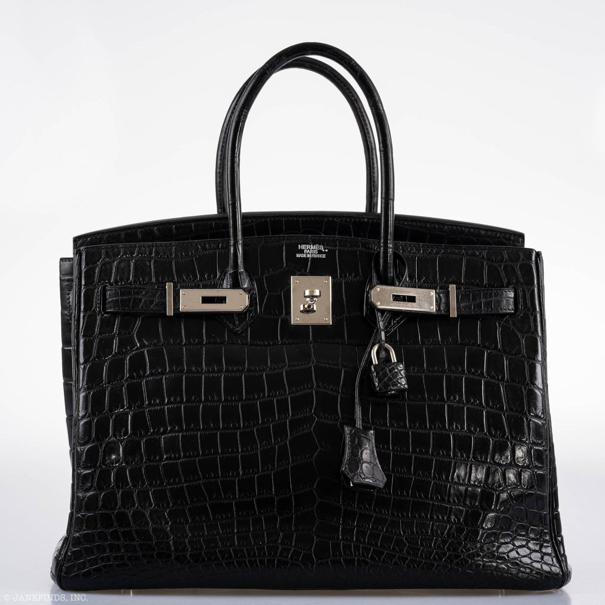 Hermes Birkin 35 Matte Black Nilo Crocodile with Palladium Hardware Hermes