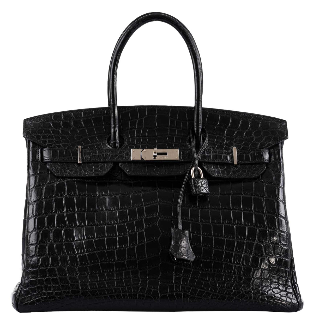Hermes Birkin 35 Matte Black Nilo Crocodile with Palladium Hardware Hermes
