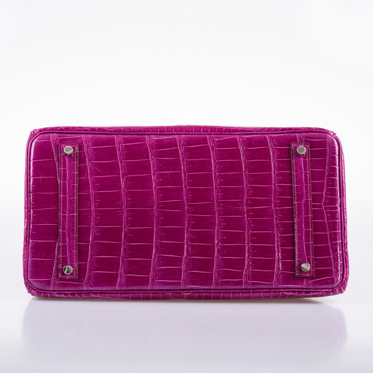 Hermes Birkin 35 Rose Scheherazade Shiny Porosus Crocodile Palladium Hardware Hermes