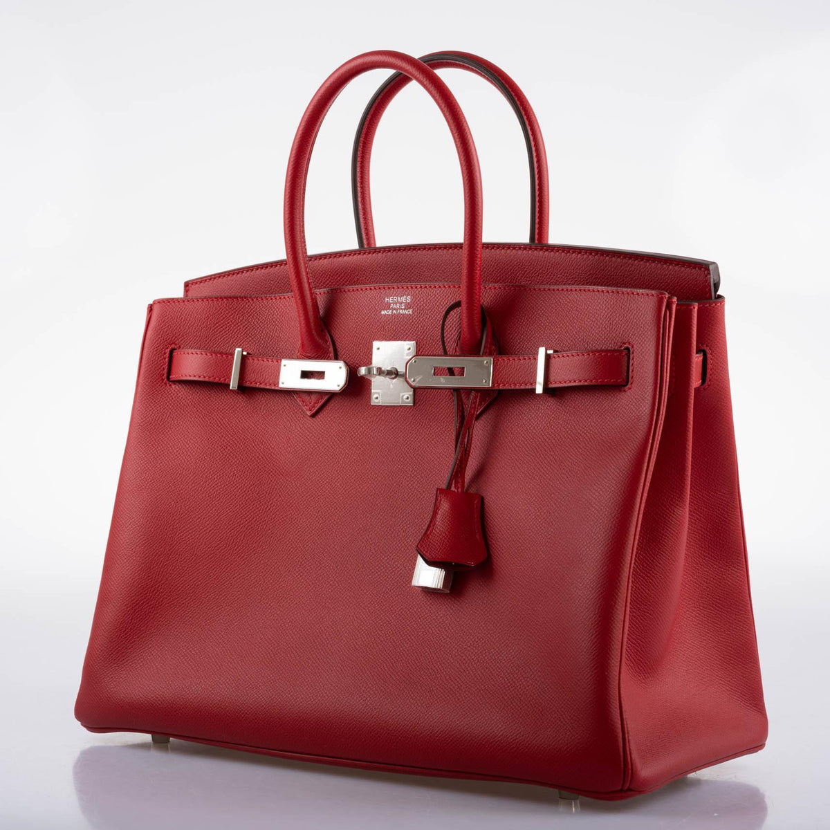 Hermes Birkin 35 Rouge Vif Epsom with Palladium Hardware Hermes