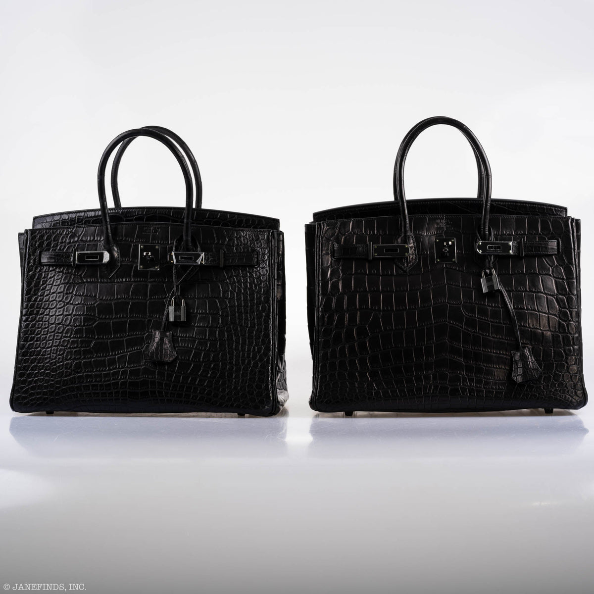 Hermes Birkin 35 SO BLACK Matte Alligator PVD Hardware Hermes