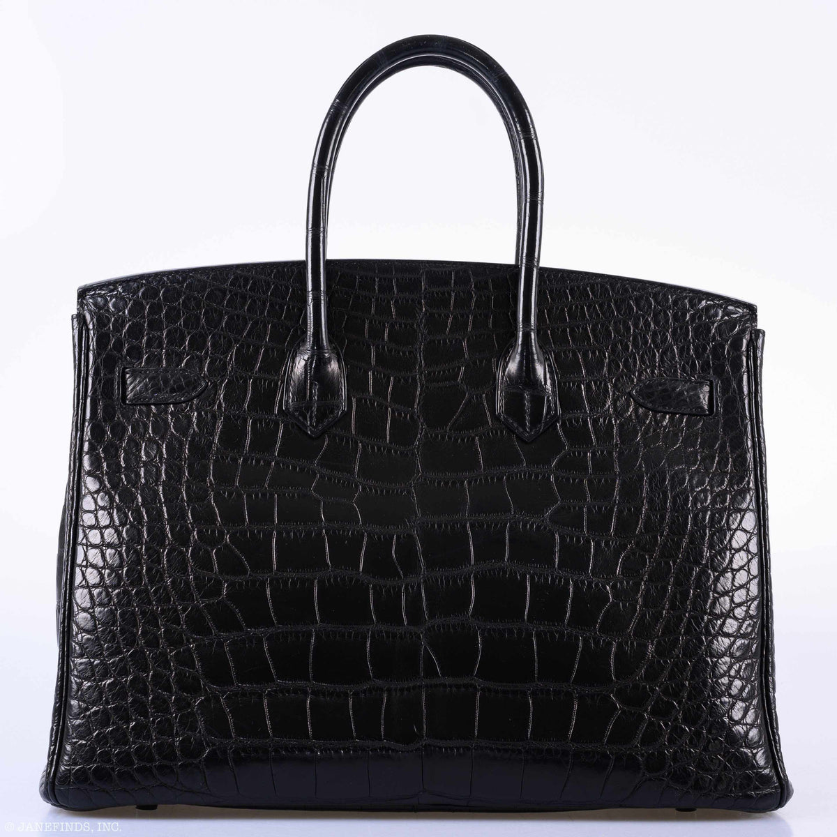 Hermes Birkin 35 SO BLACK Matte Alligator PVD Hardware Hermes