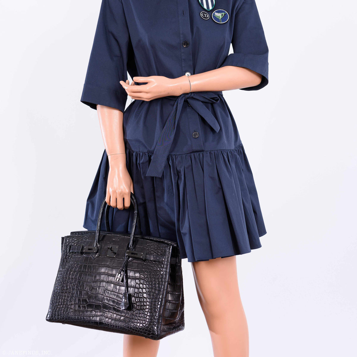 Hermes Birkin 35 SO BLACK Matte Alligator PVD Hardware Hermes