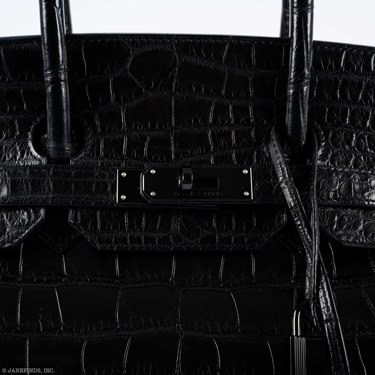 Hermes Birkin 35 SO BLACK Matte Alligator PVD Hardware Hermes