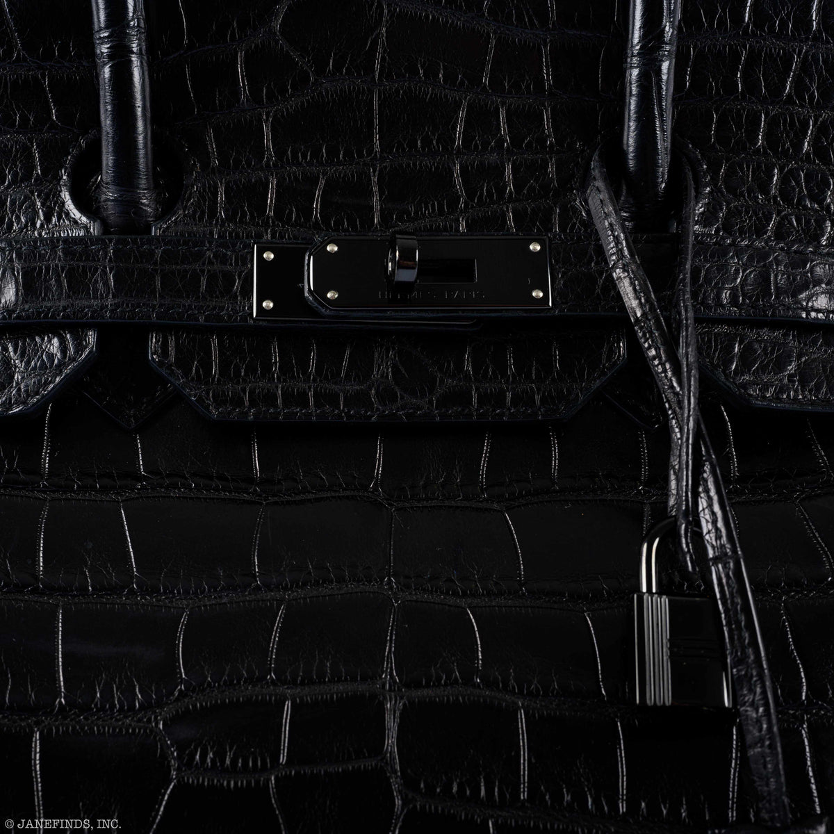 Hermes Birkin 35 SO BLACK Matte Alligator PVD Hardware Hermes