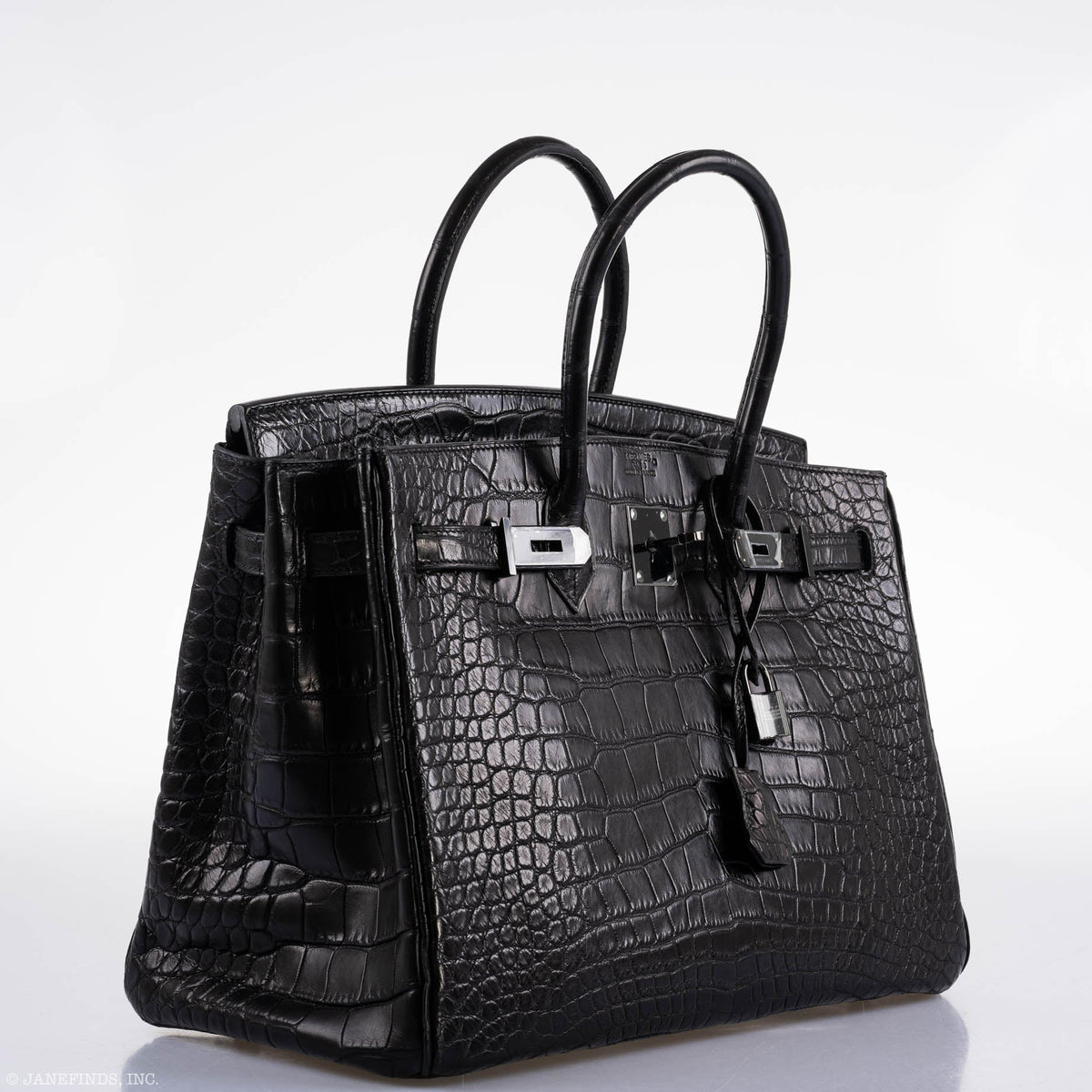 Hermes Birkin 35 SO BLACK Matte Alligator PVD Hardware Hermes