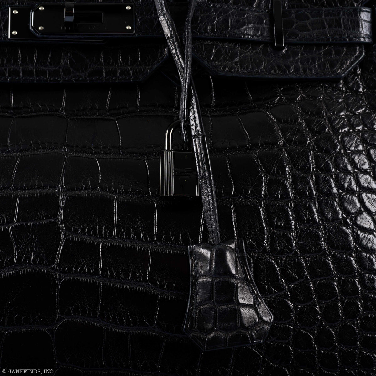 Hermes Birkin 35 SO BLACK Matte Alligator PVD Hardware Hermes