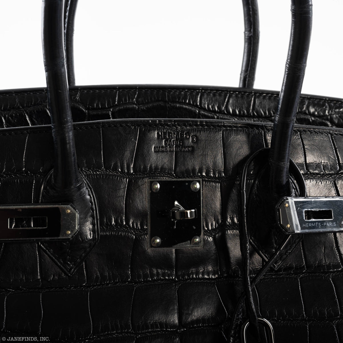 Hermes Birkin 35 SO BLACK Matte Alligator PVD Hardware Hermes