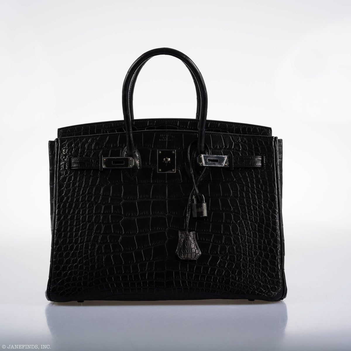 Hermes Birkin 35 SO BLACK Matte Alligator PVD Hardware Hermes